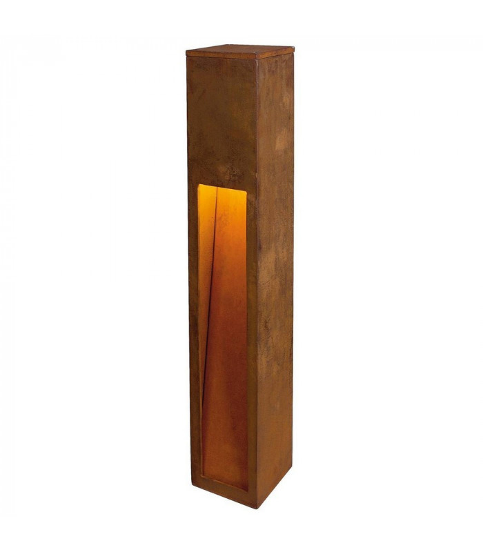 1 Light Rusty Slot 80, Rusted Iron, E27 Energy Saver, Ip44