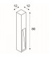 1 Light Rusty Slot 80, Rusted Iron, E27 Energy Saver, Ip44