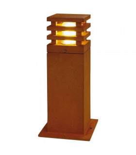 1 Light Square 40, Rusted Iron, E27 Energy Saver, Ip55
