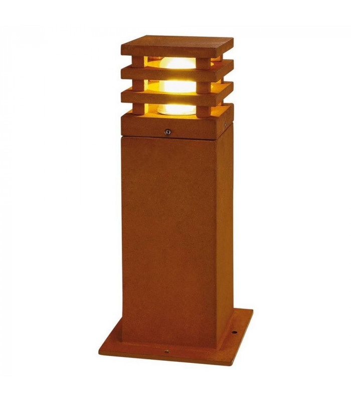 1 Light Square 40, Rusted Iron, E27 Energy Saver, Ip55