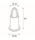 1 Light Rusty Cone Bollard Light, Rusted Iron, Ip54, E27