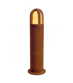 1 Light Rusty Cone Bollard Light, Rusted Iron, Ip54, E27