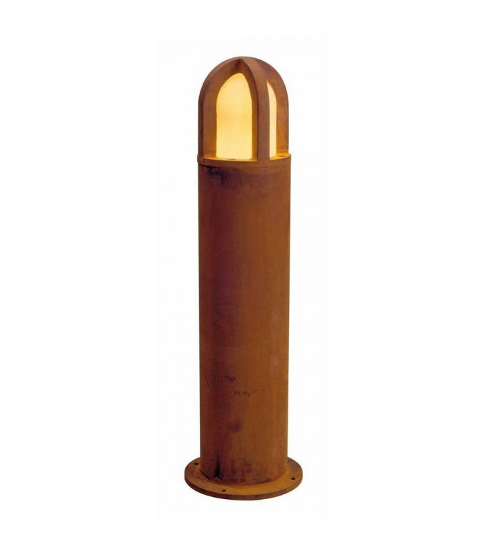 1 Light Rusty Cone Bollard Light, Rusted Iron, Ip54, E27