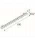 Led Profile 100cm, Silver-Grey, 18X1W, 6500K, Ip65