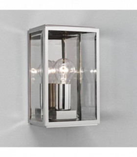 1 Light Outdoor Wall Lantern Polished Nickel IP44, E27