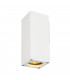 1 Light Square Flush Box Wall Light, White, Gu10, IP44