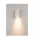 1 Light Square Flush Box Wall Light, White, Gu10, IP44