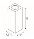 1 Light Square Flush Box Wall Light, Silver-Grey, Gu10, IP44