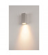 1 Light Square Flush Box Wall Light, Silver-Grey, Gu10, IP44