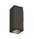 1 Light Square Flush Box Wall Light, Anthracite, Gu10, IP44