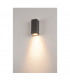 1 Light Square Flush Box Wall Light, Anthracite, Gu10, IP44