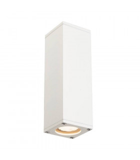 Up Down Square Flush Box Wall Light, White, Gu10, IP44