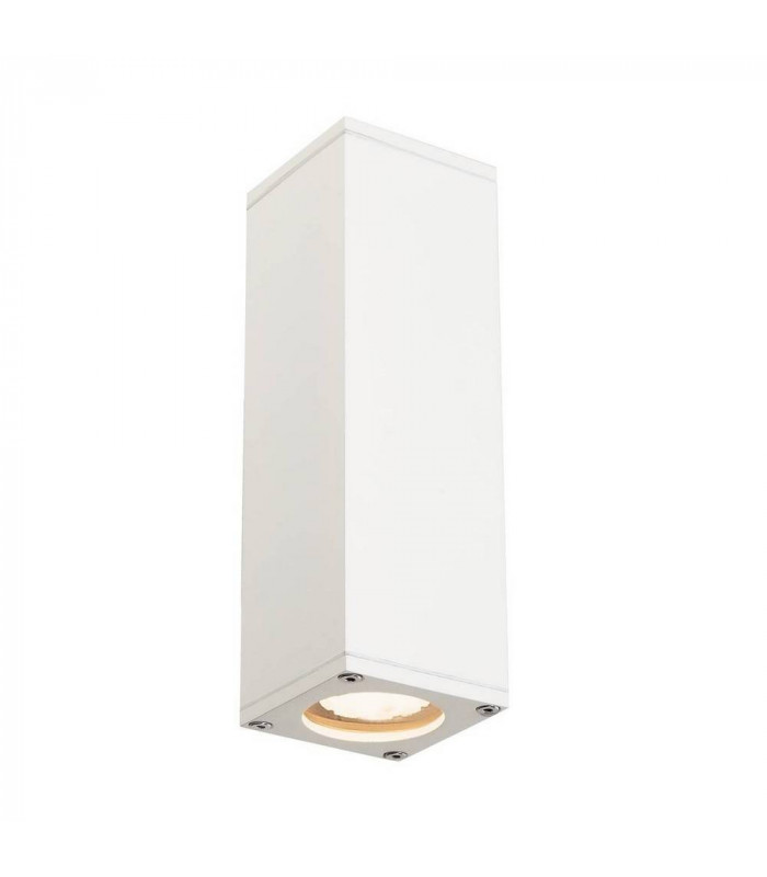 Up Down Square Flush Box Wall Light, White, Gu10, IP44