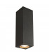Up Down Square Flush Box Wall Light, Anthracite, Gu10, IP44