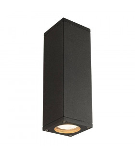 Up Down Square Flush Box Wall Light, Anthracite, Gu10, IP44