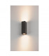 Up Down Square Flush Box Wall Light, Anthracite, Gu10, IP44