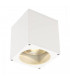 1 Light Outdoor Surface Mounted Ceiling Light, Square, White, Es111, IP44, GU10
