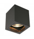 1 Light Outdoor Surface Mounted Ceiling Light, Square, Anthracite, Es111, IP44, GU10