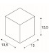1 Light Outdoor Square Flush Box Wall Light, White, Es111, IP44, GU10