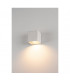 1 Light Outdoor Square Flush Box Wall Light, White, Es111, IP44, GU10