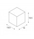 1 Light Outdoor Square Flush Box Wall Light, Silver-Grey, Es111, IP44, GU10