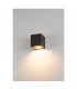 1 Light Outdoor Square Flush Box Wall Light, Anthracite, Es111, IP44, GU10