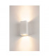 Up Down Outdoor Square Flush Box Wall Light, White, Es111, IP44, GU10