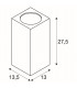 Up Down Outdoor Square Flush Box Wall Light, Anthracite, Es111, IP44, GU10