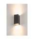 Up Down Outdoor Square Flush Box Wall Light, Anthracite, Es111, IP44, GU10