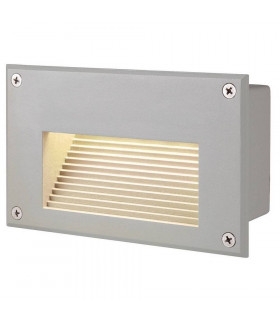Recessed Wall Light, Rectangular, Silver-Grey, 3000K Led, IP54