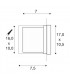 Recessed Wall Light, Rectangular, Silver-Grey, 3000K Led, IP54