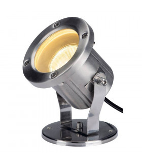 Display Light Outdoor Floodlight, Qpar51, Stainless Steel, Includes 1.5M Cable, IP55, GU10