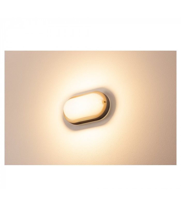 Wall And Ceiling Light, Oval, Anthracite, 11W Led, 3000K, Ip44