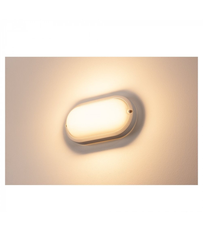 Wall And Ceiling Light, Oval, White, 22W Led, 3000K, Ip44