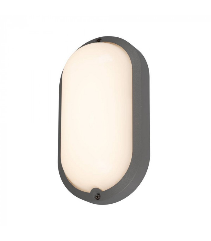 Wall And Ceiling Light, Oval, Anthracite, 3000K, Ip44