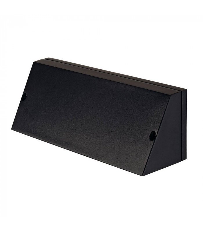 1 Light Square Wall Light, Black, E27, IP44