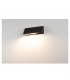 1 Light Square Wall Light, Black, E27, IP44
