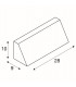 1 Light Square Wall Light, Silver-Grey, E27, IP44