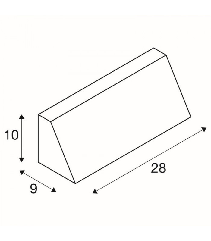 1 Light Square Wall Light, Silver-Grey, E27, IP44
