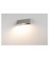 1 Light Square Wall Light, Silver-Grey, E27, IP44