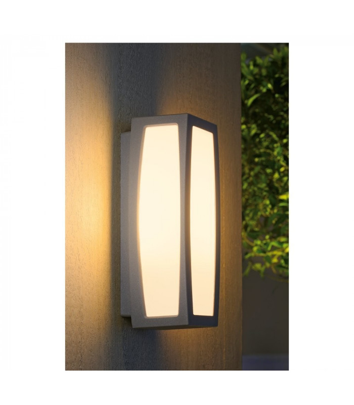 1 Light Wall And Ceiling Light, Silver-Grey, E27, IP54
