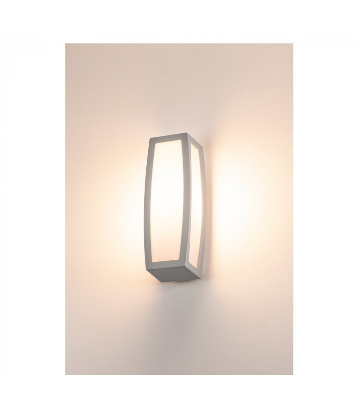1 Light Wall And Ceiling Light, Silver-Grey, E27, IP54