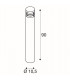 1 Light Vap Slim 90 Bollard Light, Stainless Steel Brushed, E27, IP44