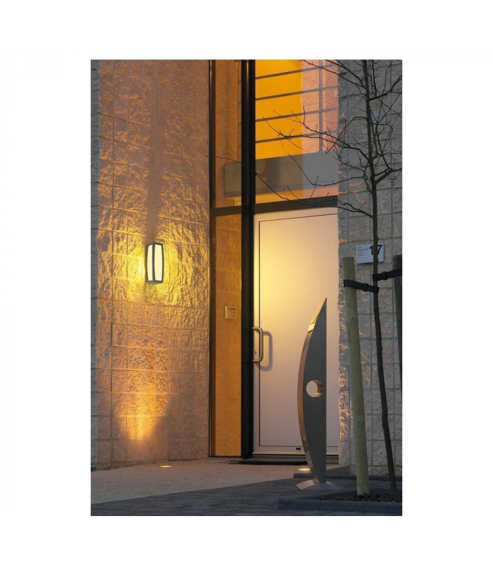 1 Light Wall And Ceiling Light, Anthracite, E27, With Motion Sensor, IP54