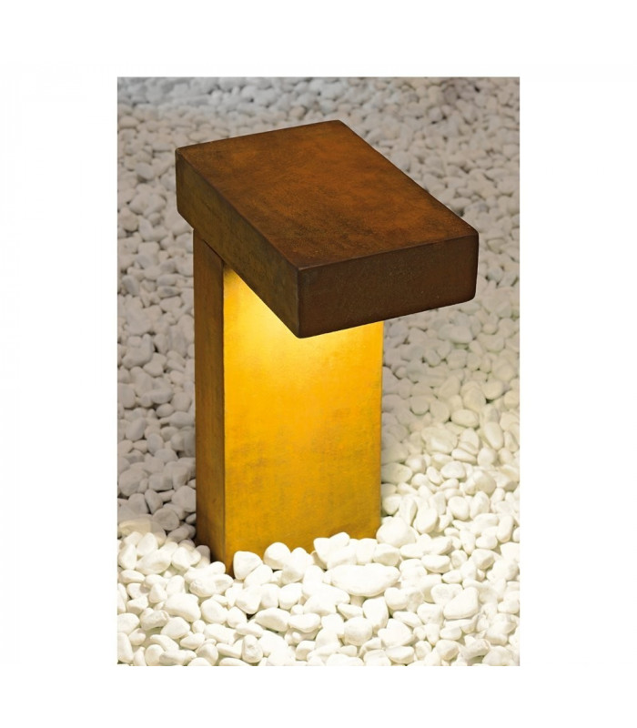 1 Light Rusty Pathlight, Rusted Iron, Gx53, IP44