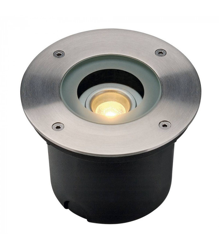 LED Ground Light Fitting, Round, Stainless Steel 316, IP67