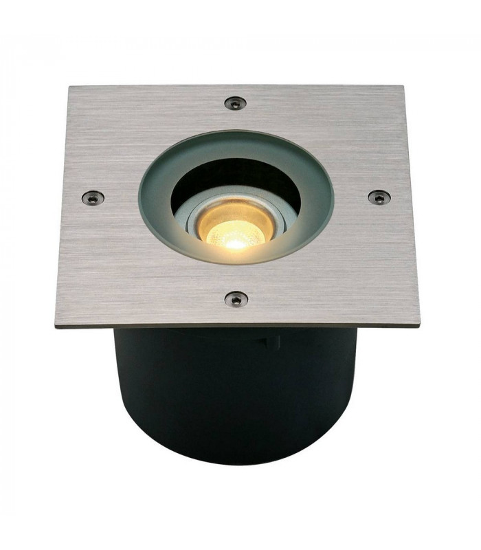 Ground Light Fitting, Square, Stainl Steel 316, Includes 7.7W Led, IP67