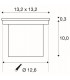 Ground Light Fitting, Square, Stainl Steel 316, Includes 7.7W Led, IP67