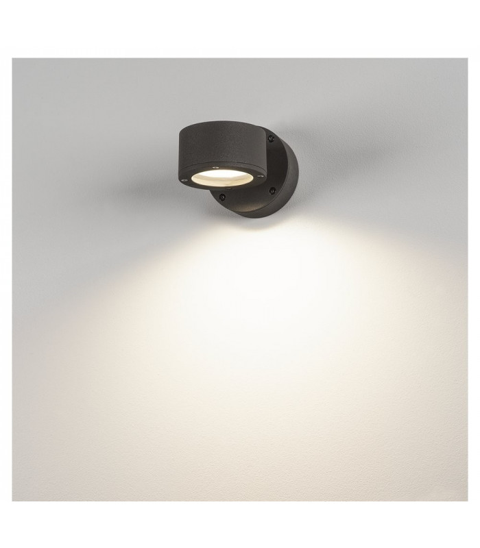 1 Light Wall Light, Anthracite, Gx53 Energy Saver, Ip44