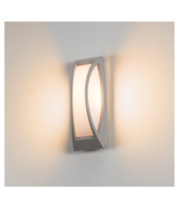 1 Light Wall And Ceiling Light, Silver-Grey, E27 Energy Saver, Ip54